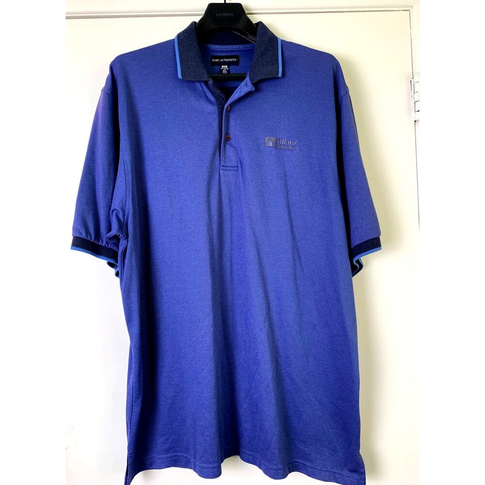 Allianz Johnston  Port Authority Men's Polo Work Shirt 2XL Blue